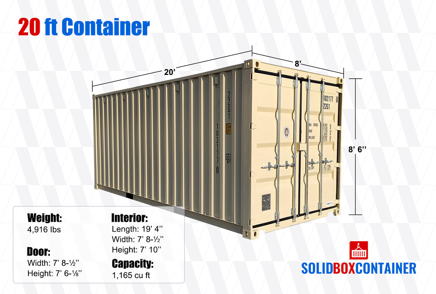 20ft One-Trip Standard Shipping Container - Minneapolis