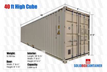 40ft One-Trip High Cube Shipping Container - Cleveland