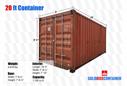 20ft Used Standard Shipping Container - Memphis